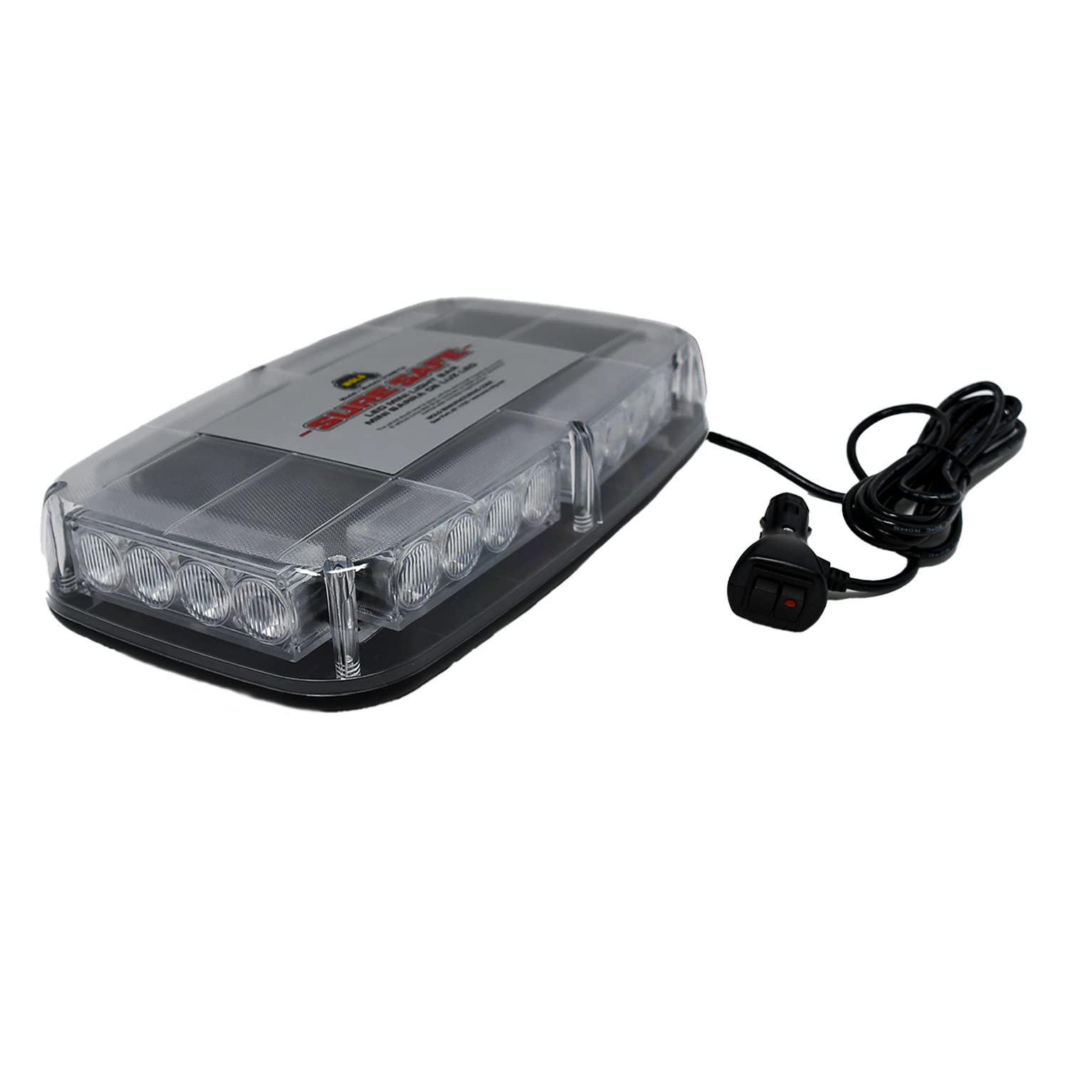 Wolo Sure Safe 3720M-CA Clear Lens LED 12 Volt Mini Light Bar, Magnet Mount