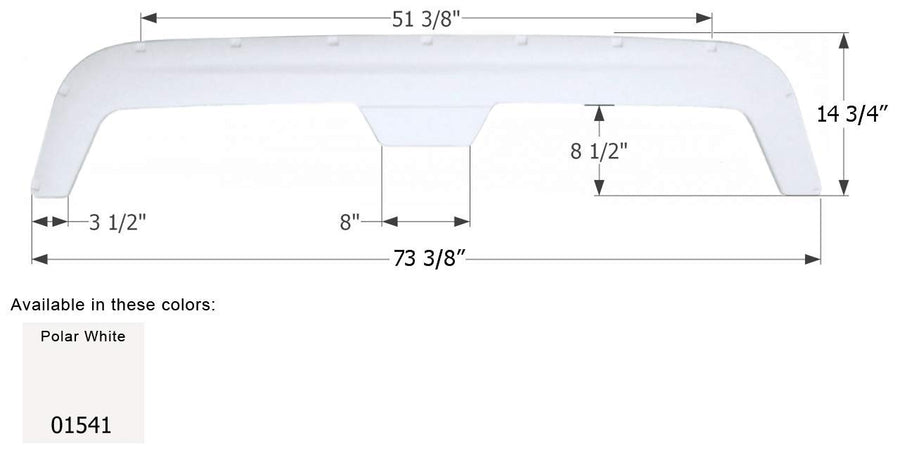 Tandem Axle Fender Skirt ICON 01541 FS760 for Fleetwood - Polar White