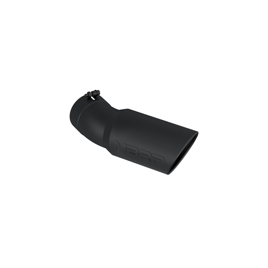 Black MBRP Angled Rolled End Tip, 6" O.D., 5" Inlet, 15 1/2" in Length, 30 Degree Bend