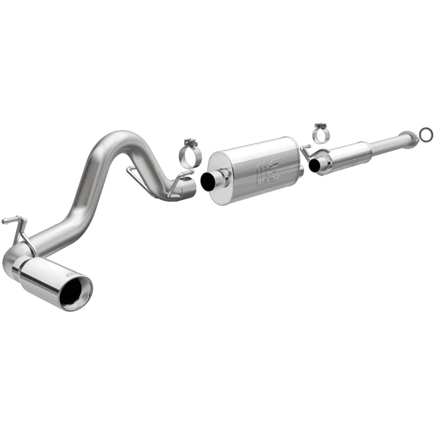 Performance MagnaFlow Exhaust System 19275: Cat-Back, Street Series, For 2016-2023 Toyota Tacoma 2.7L, 73.7" Bed Length, Extended Cab, 60.5" Bed Length, Crew Cab, Single Passenger Side Rear Exit