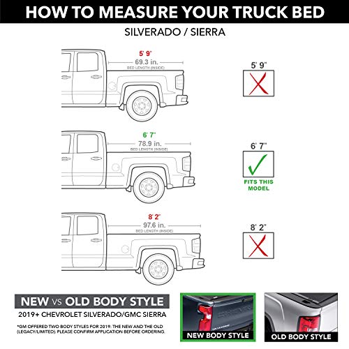 UnderCover Elite LX RealTruck One-Piece Truck Bed Tonneau Cover | UC1148L-GXG | Fits 2014 - 2017 GMC Sierra 1500-3500HD GXG(WA121V) - Iridium Effect 6' 7" Bed (78.9")