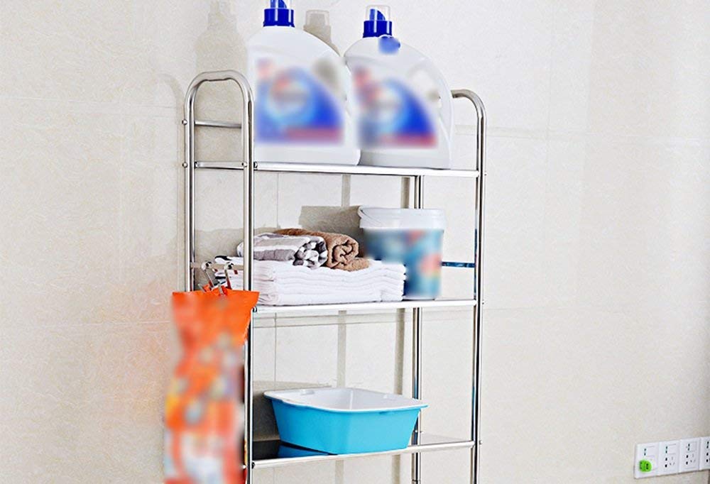 Bathroom toilet rack BTBT storage shelf toilet floor rack shelf (Size : 63 * 31 * 162.5cm)