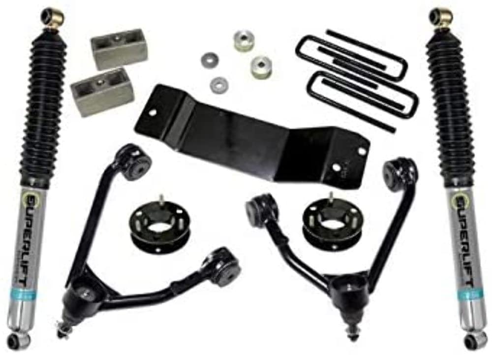 SUPERLIFT SUSPENSION RealTruck 3.5" Lift Kit | Complete Lift Kit with Rear Bilstein 5100 Series Shocks & Upper Control Arms | 3600B | Fits 2014-2019 Chevrolet Silverado/GMC Sierra 1500 4WD Legacy