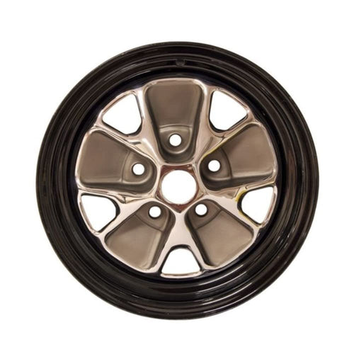 C6ZZ-1007-AR Scott Drake 66 Styled Steel Wheel 14x5 3 in. bs Black Rim
