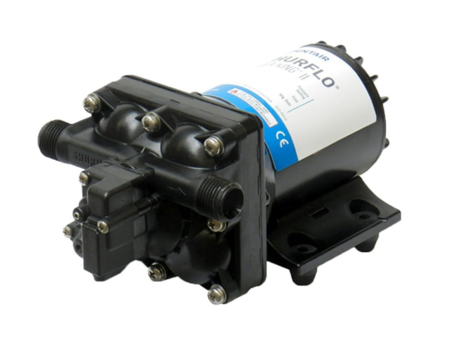 Aqua King II PENTAIR SHURFLO Standard Marine Fresh Water Pump, 12V DC, 30 PSI, 3.0 GPM, Diaphragm Boat Pump, Quiet, Dry-Run Safe, Multi-Fixture, Easy Install, Reliable