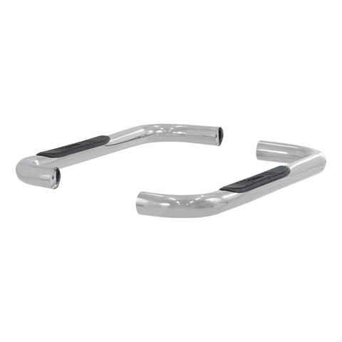 3-Inch Round Polished Stainless Steel ARIES Nerf Bars, No-Drill, Fits Select Jeep Wrangler YJ, TJ