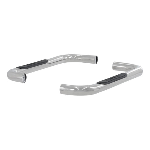 3-Inch Round Polished Stainless Steel ARIES Nerf Bars, No-Drill, Fits Select Jeep Wrangler YJ, TJ