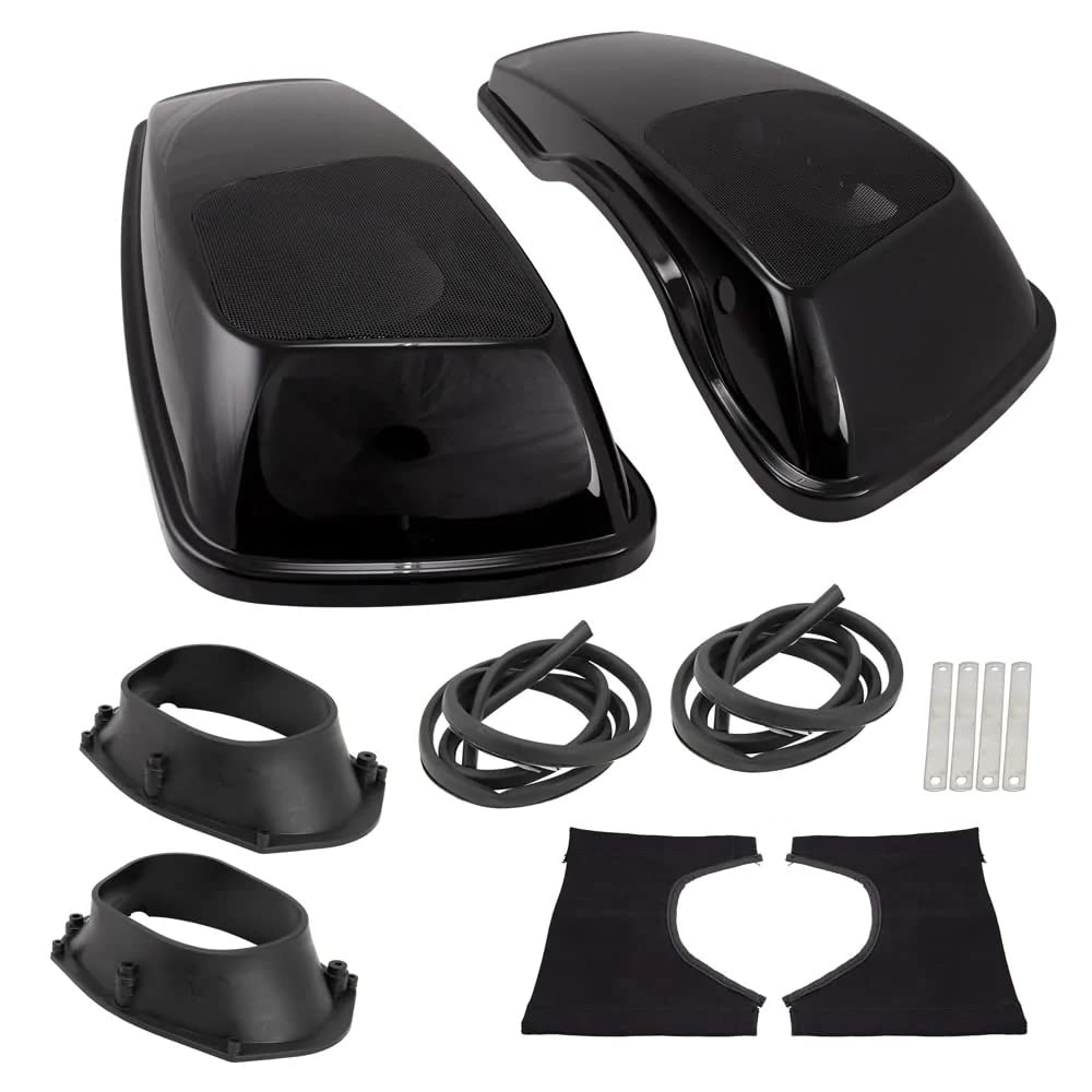 Harley-Davidson Saddle Tramp 2014-Up Saddlebag Covers w/ 6x9 Speaker Adaptors, Saddlebag Replacement Covers & Seat Heater (BC-HD69-14U)