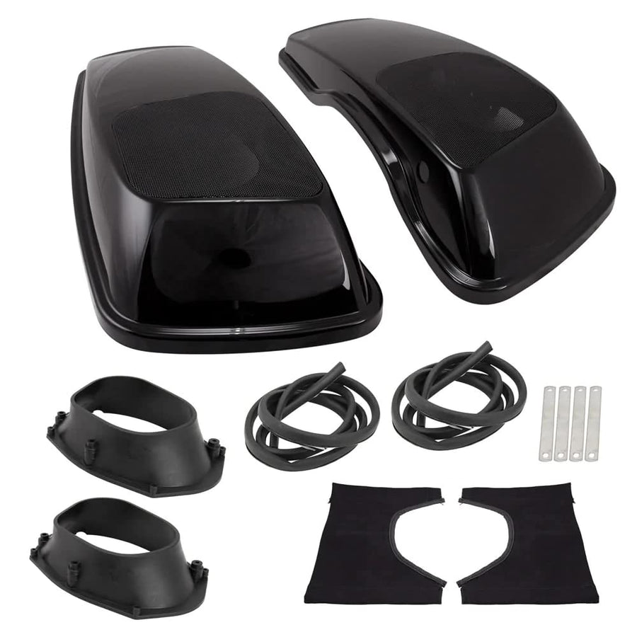 Harley-Davidson Saddle Tramp 2014-Up Saddlebag Covers w/ 6x9 Speaker Adaptors, Saddlebag Replacement Covers & Seat Heater (BC-HD69-14U)