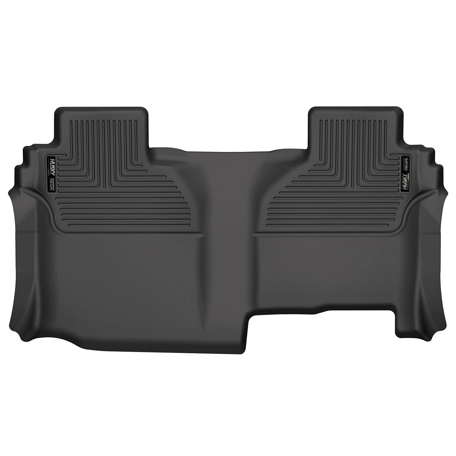 Husky Liners X-act Contour Floor Mats | Fits 2019-2026 Chevrolet Silverado & GMC Sierra 1500 & 2020-2026 GMC Sierra & Chevrolet Silverado 2500/3500 Double CAB ONLY | 2nd Row, 1-pc Black - 53641