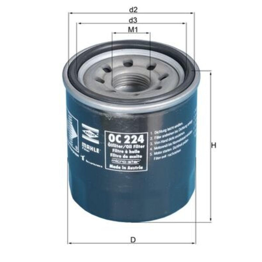 Oil Filter MAHLE OC224