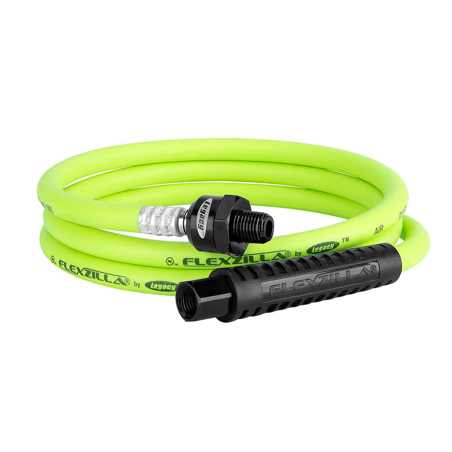 Flexzilla HFZ1405YW2B Air Hose Whip 5 Feet | 1/4” Hose I.D. & 1/2" Fittings | Extreme All Weather Flexibility | Heavy-Duty & Lightweight Construction