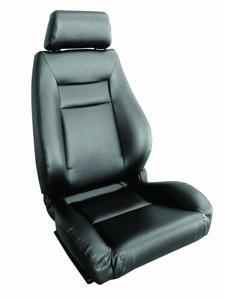 Black Leather ProCar by Scat 80-1100-51L-LEATHER Racing Elite Recliner Left Seat