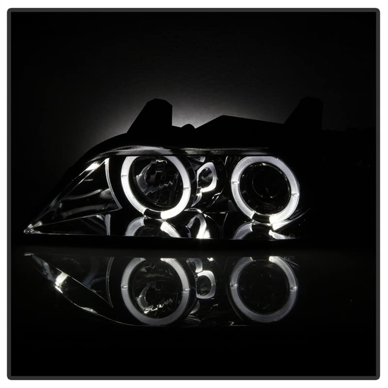 BMW Z3 96-02 Spyder 5009104 Projector Headlights - LED Halo - Smoke - High H1 (Included) - Low H1 (Included)