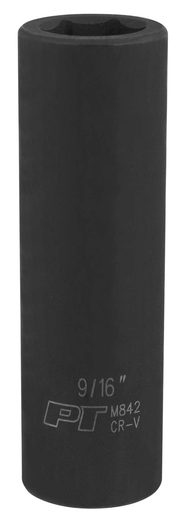 M842 Performance Tool 1/2 Drive Impact Socket, 9/16 - Chrome Vanadium, 6 Point Deep Socket for Heavy-Duty Jobs - Ideal for Automotive and Industrial Use