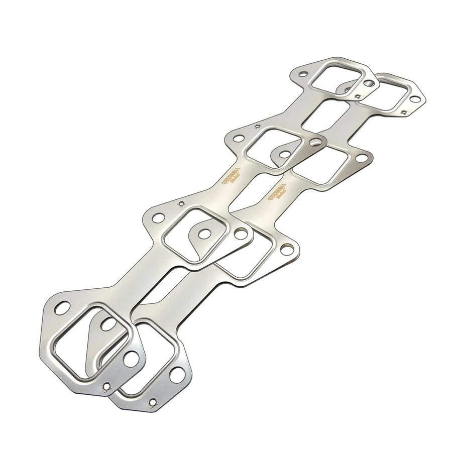 PPE Stainless Steel Over-Sized Port Exhaust Manifold Gasket Set (2 pcs) 118062020 Compatible with 2001-2016 GM Duramax