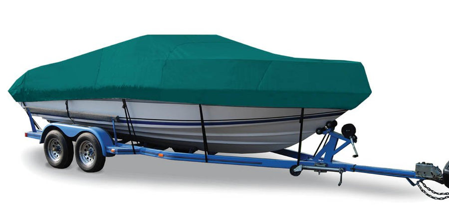 Trailerite Semi-Custom Boat Cover for V-Hull Cuddy Cabin Boats with Inboard/Outboard Motor, Teal Taylor Made Products (22'5" - 23'4" CL x 102" B)
