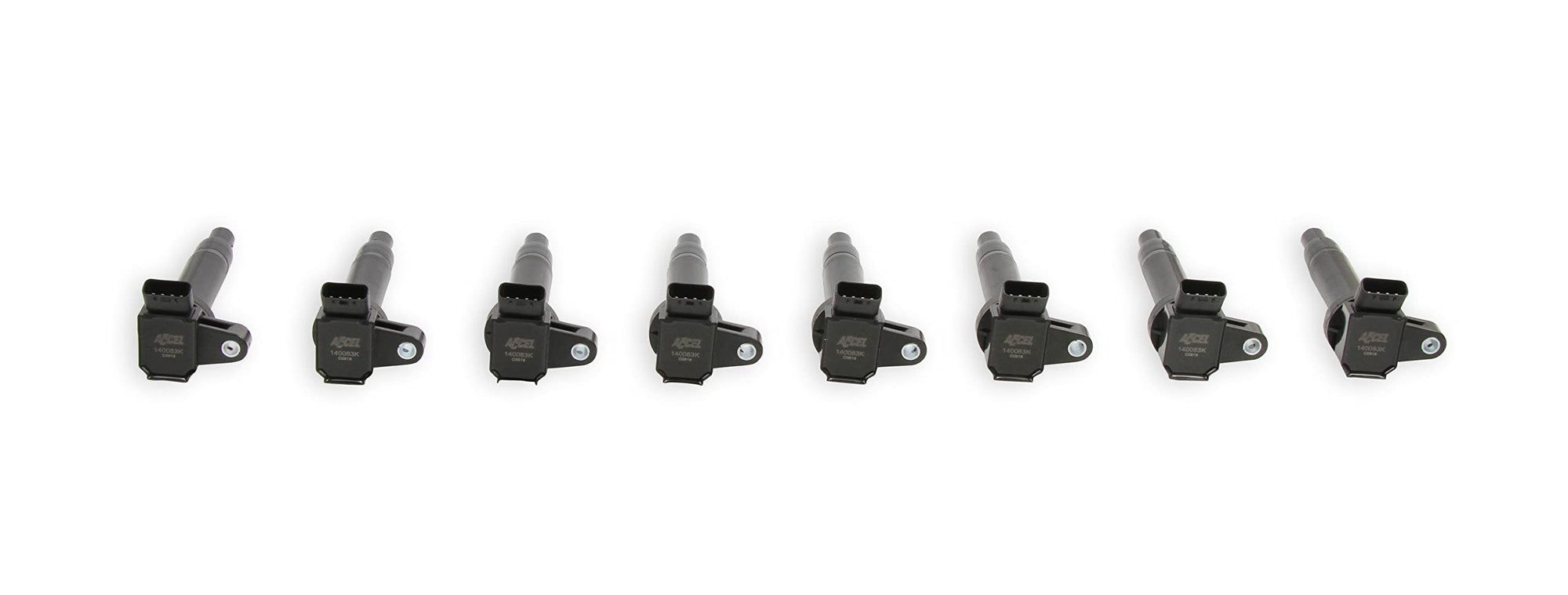 140083K-8 ACCEL Ignition Coils - 8-Pack, Black