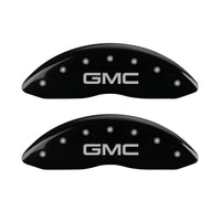 GMC Black Caliper Covers MGP 34208SGMCBK - Engraved Front & Rear44; Set of 4