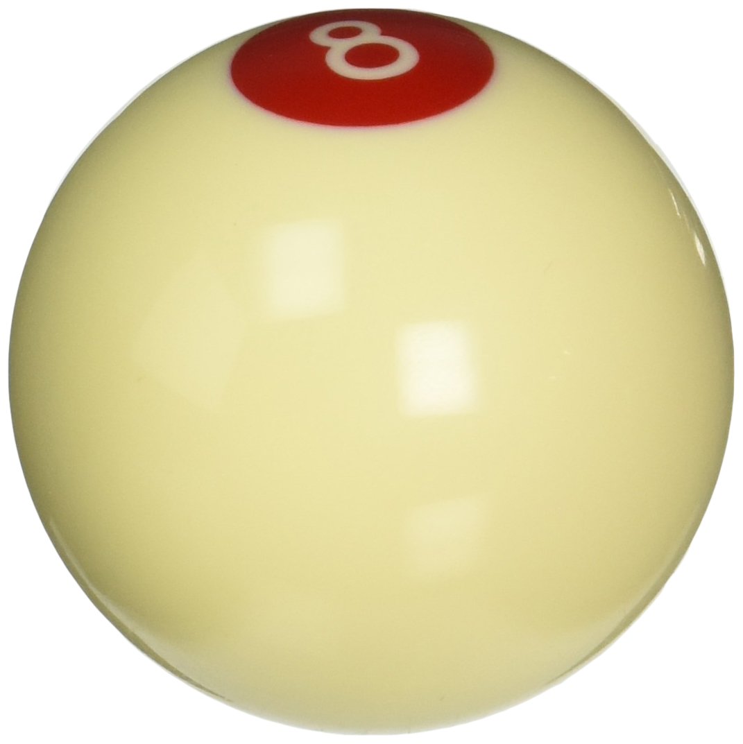 Red/Ivory Lokar 2-1/4" 3/8-16 Thread 8-Ball Shift Knob