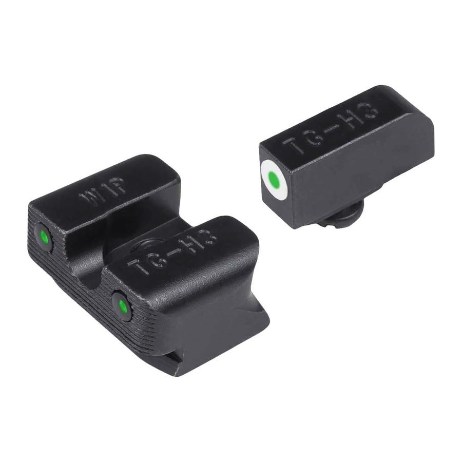Tritium Pro TRUGLO Night Sights, Compatible with Walther P99 and PPQ | Compact Durable Glow-in-The-Dark Front & Rear Handgun Sight Set with White Focus Lock Front Ring