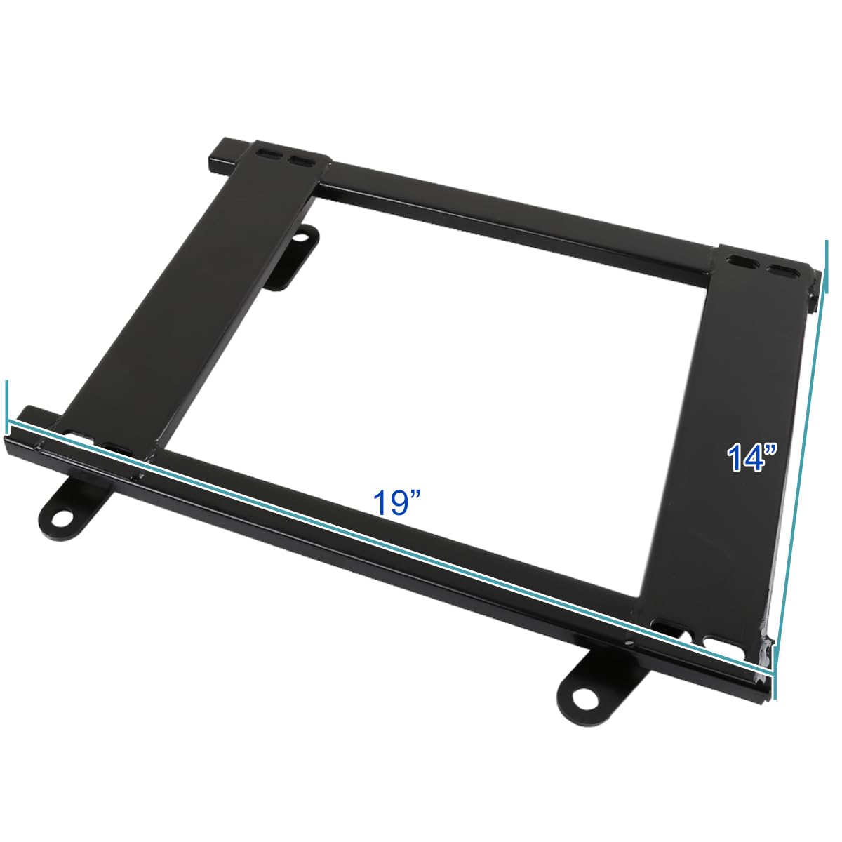 Black Spec-D Tuning Racing Seat Mounting Brackets Rail Track Pair Compatible with 1993-2002 Chevy Camaro