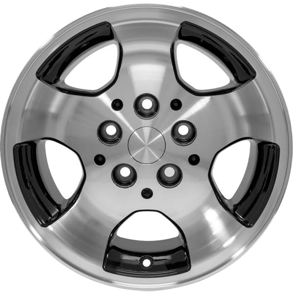 Black Machined Wheel OE Wheels LLC JP08-15080-5450-25MB Painted (15 x 8. inches /5 x 114 mm, 25 mm Offset)