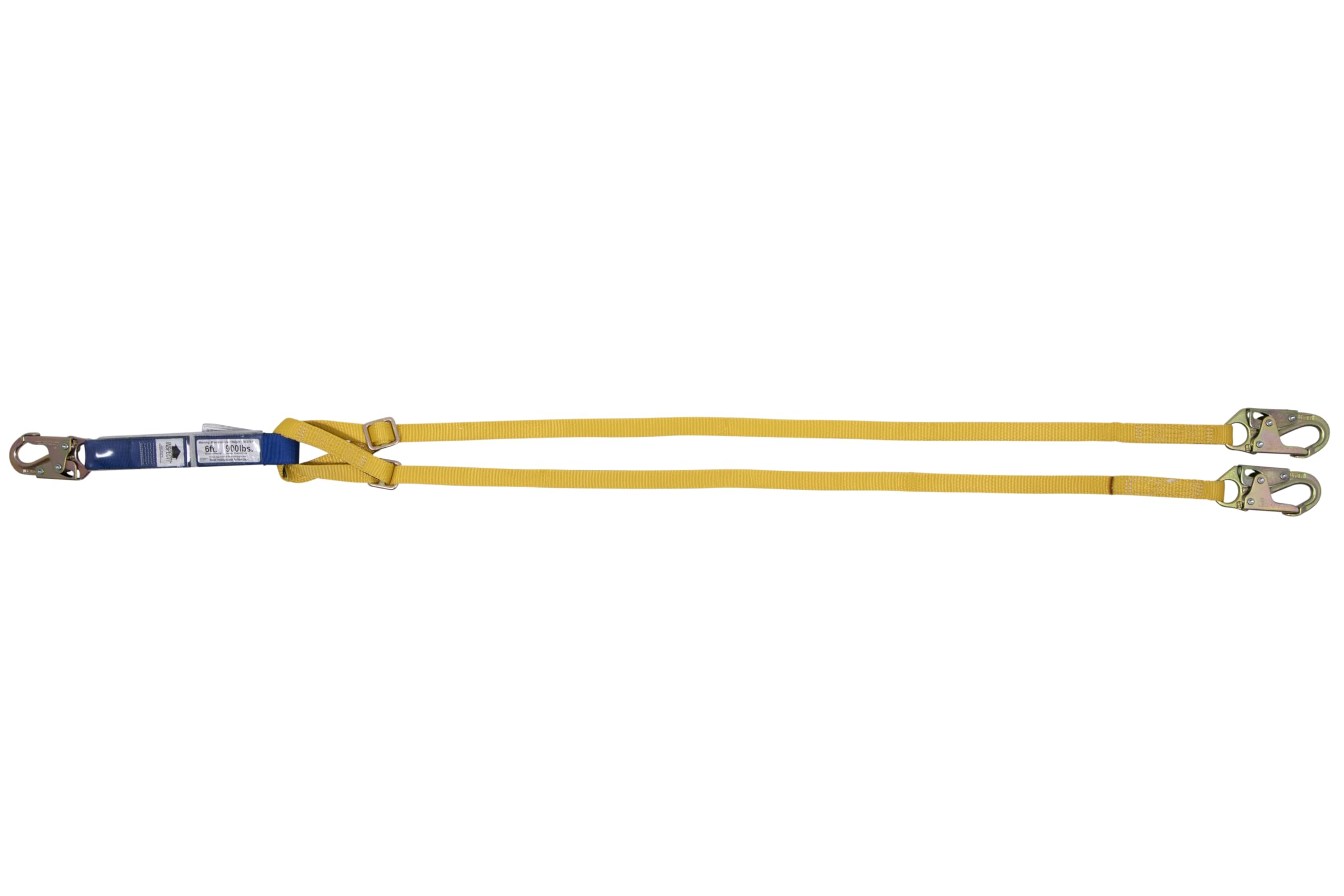 6 Ft Werner Decoil Adjustable Twin Leg Lanyard
