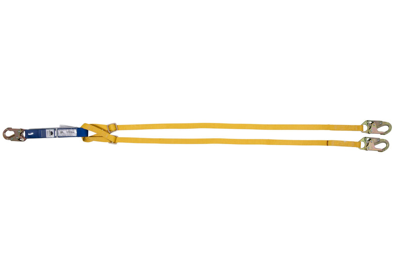 6 Ft Werner Decoil Adjustable Twin Leg Lanyard