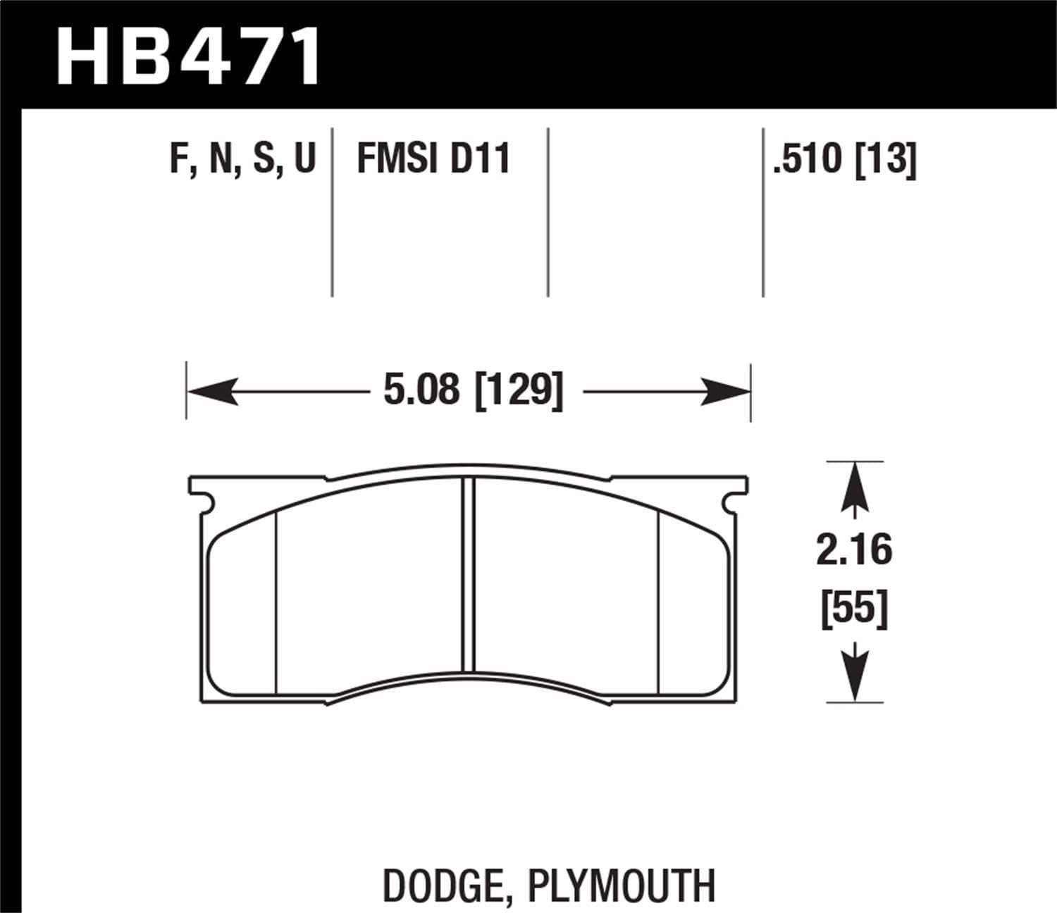 Hawk Performance HPS Performance HB471F.510 Street Brake Pads