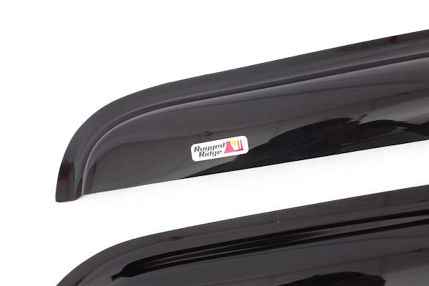 Rugged Ridge Rain Deflectors Window for Jeep Wrangler JK | Smoke | 11351.11 | Fits 2007-2018 Jeep Wrangler JK
