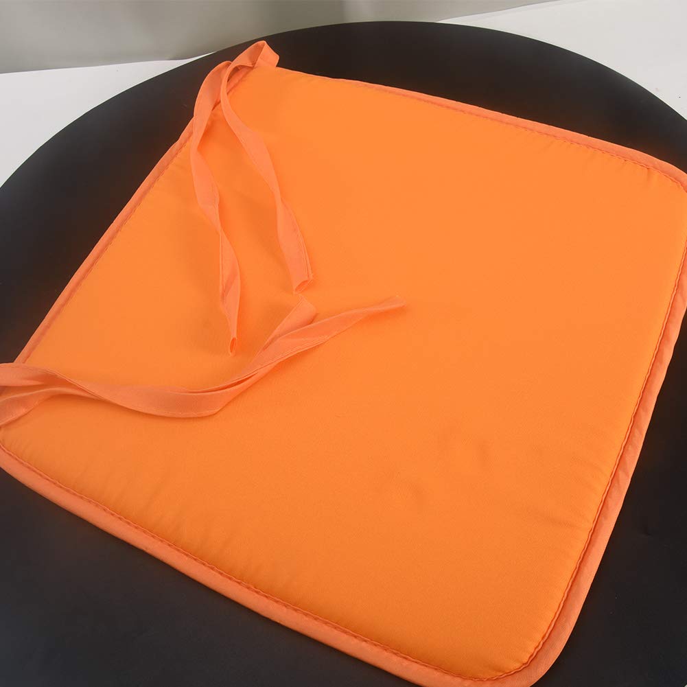 Cushion Seat Pad, 40cm x 40cm Square Solid Color Chair Seat Pads with Ties for Patio Home Car Sofa Office