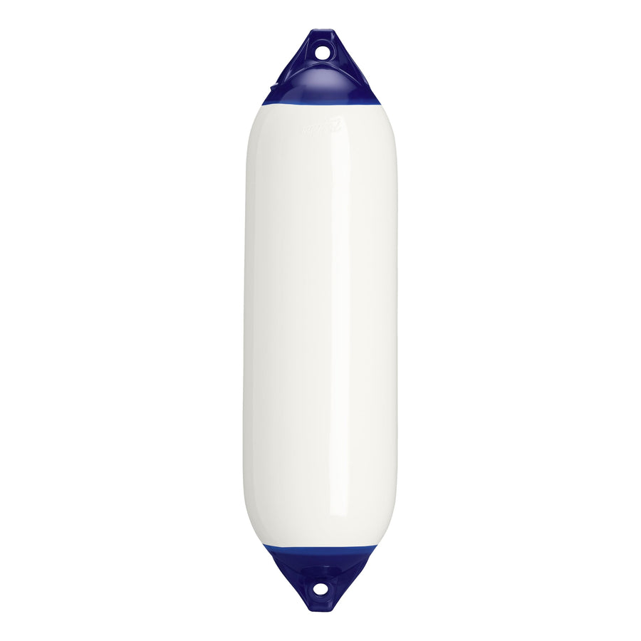 F-6 Standard Polyform Boat Fender Blue Ropehold - White