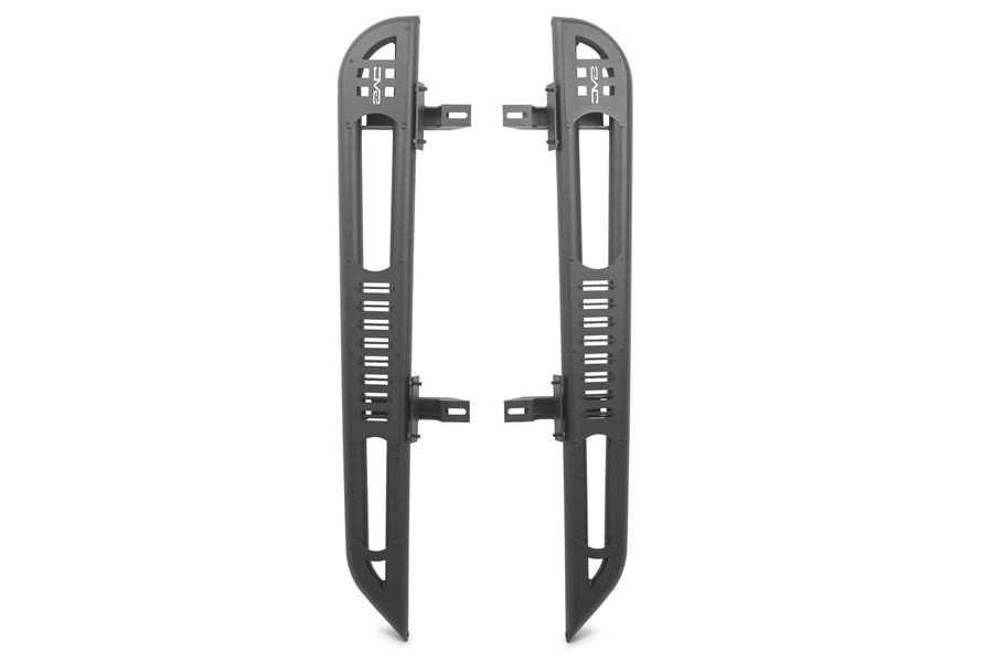 DV8 Offroad OE Plus Side Steps for The Jeep Wrangler JK 2-Door 2007-2018 | Body/Pinch Weld Mounted Side Steps | Anti-Slip Design Provides Excellent Grip for Stepping