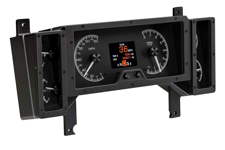 Dakota Digital HDX-84B-REG-K Analog Gauge Instrument System Compatible with 1984-87 Buick Regal and Grand National Black Alloy