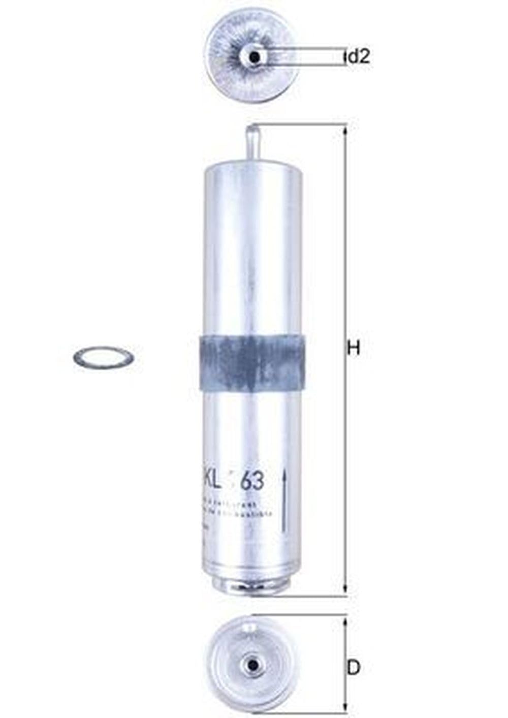Fuel Filter MAHLE KL 763D