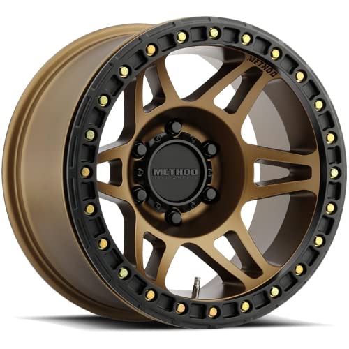 Method 106 Race Wheels Beadlock Bronze Wheel with Method (17 x 9. inches /8 x 6 mm, -44 mm Offset)