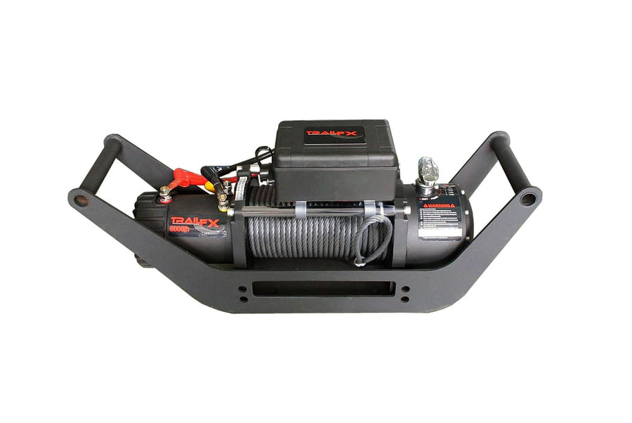 TrailFX 2 Inch Receiver Hitch Winch Mount Fits Winches Up to 12,000 lbs Textured Black Powder Coat Includes Hitch Pin and Clip Heavy-Duty Steel TrailFX WA018 Mount