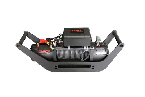 TrailFX 2 Inch Receiver Hitch Winch Mount Fits Winches Up to 12,000 lbs Textured Black Powder Coat Includes Hitch Pin and Clip Heavy-Duty Steel TrailFX WA018 Mount