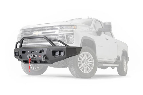 Ascent WARN 107006 Front Bumper with Baja Bar Grille Guard, Fits: Chevrolet Silverado HD 2500/3500 (2020-Current)