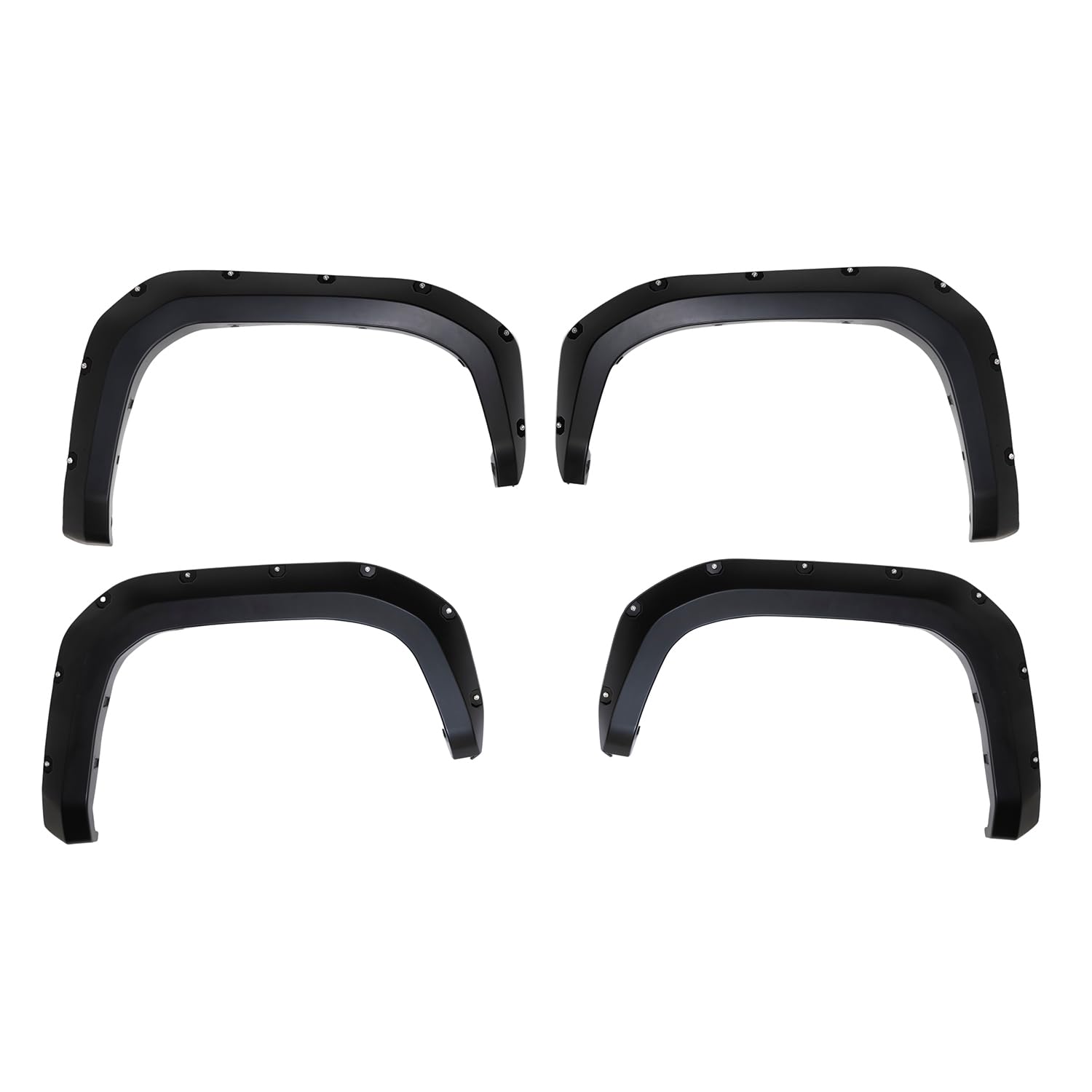 TrailFX Fender Flare 2.8 Inch TFT3005S, Pocket Style, 5.9 Inch Rear Tire Coverage, Black Smooth Paintable Finish, Set of 4, Fits 2024-2026 Toyota Tacoma
