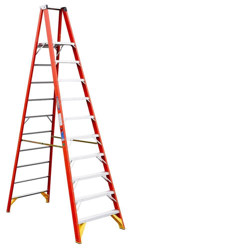 P6210 Werner 300-Pound Duty Rating Fiberglass Platform Ladder, 10-Foot