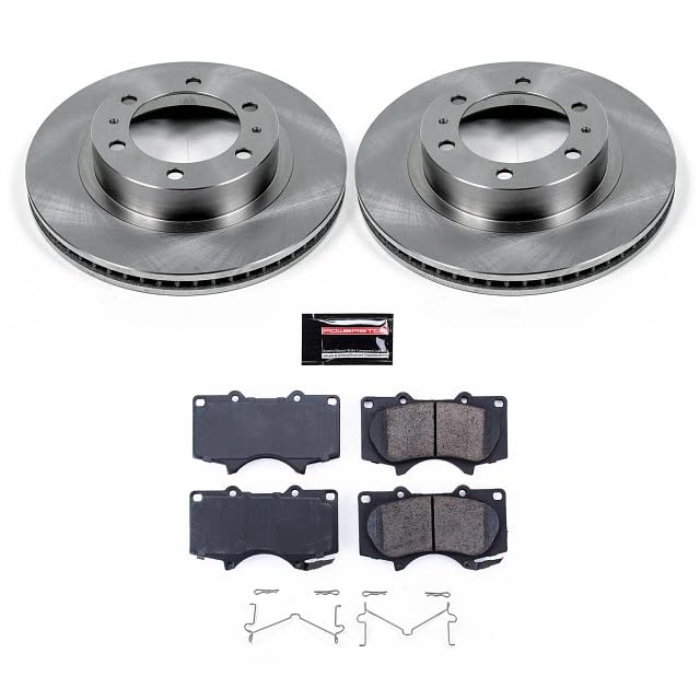 Power Stop Brake Kit For 2003-2009 Toyota 4Runner [12.56'' Front Rotors Models], 2007-2014 FJ Cruiser, 2005-2022 Tacoma 6 Lug Models - Front Replacement Brake Pads and Rotors Kit, KOE137