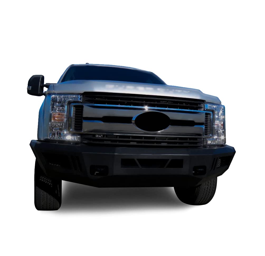 Heavy Duty Black Horse Armour Front Bumper Armour I Front Bumper Matte Black Compatible with 2017-2023 Ford F-250 Super Duty|2017-2023 Ford F-350 Super Duty-AFB-F217