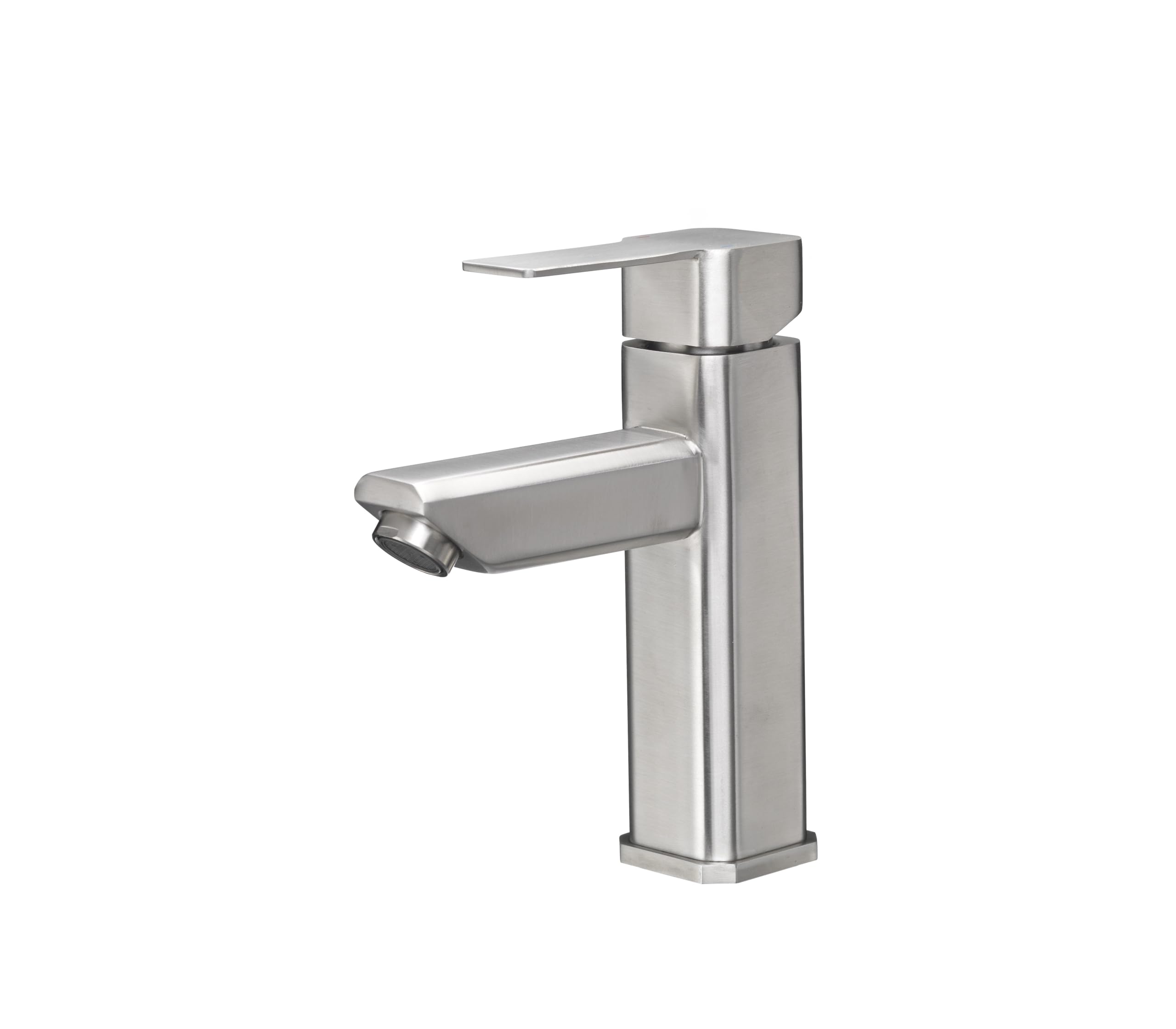 Dura Faucet RV Modern Angular DF-ML803LQ-SN Lavatory Faucet - Single Handle (Brushed Satin Nickel)