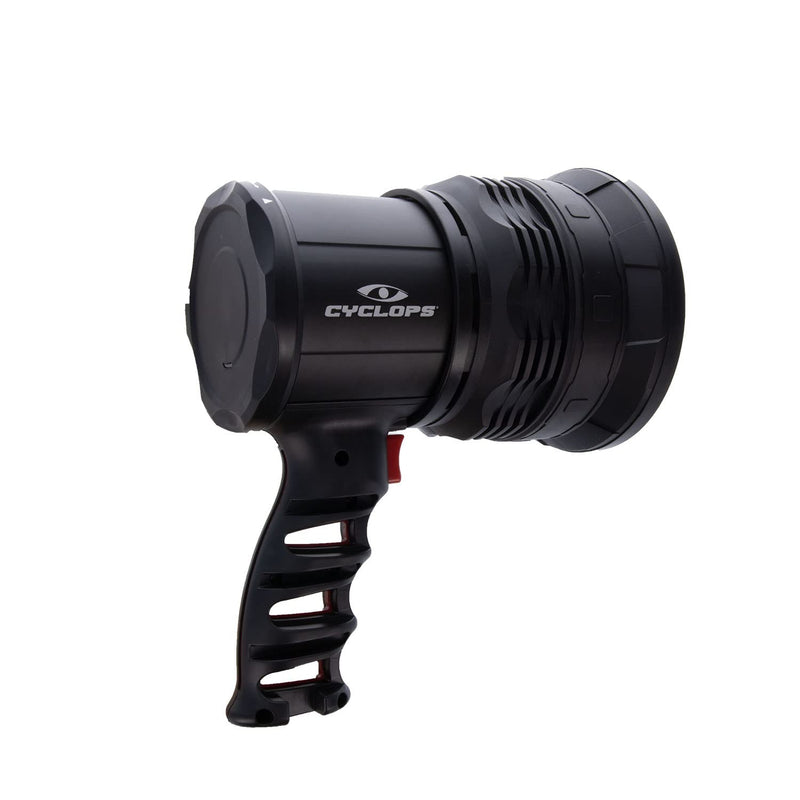 Rechargeable Cyclops Handheld Four-Mode Adjustable Beam Focus 850 Lumens Spotlight with AC/DC Recharger/DC Car Plug