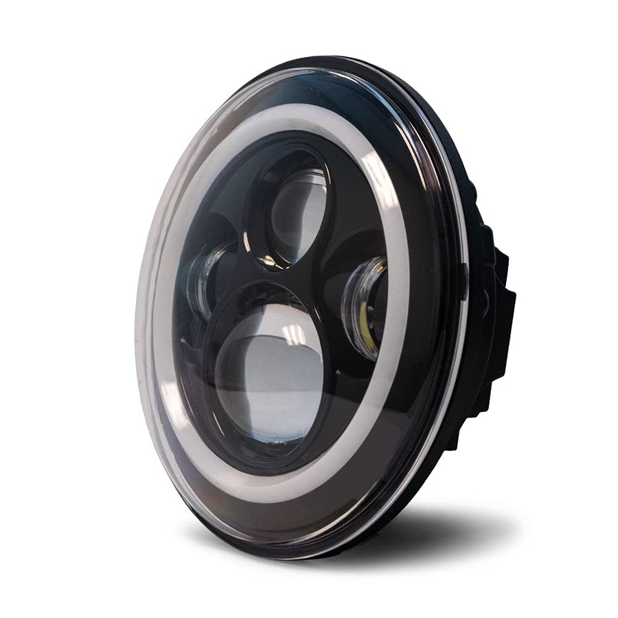 7" Round Projector LED Headlight with Halo Ring Upgrade Kit for DV8 Offroad | 07-18 Wrangler JK | DOT Compliant