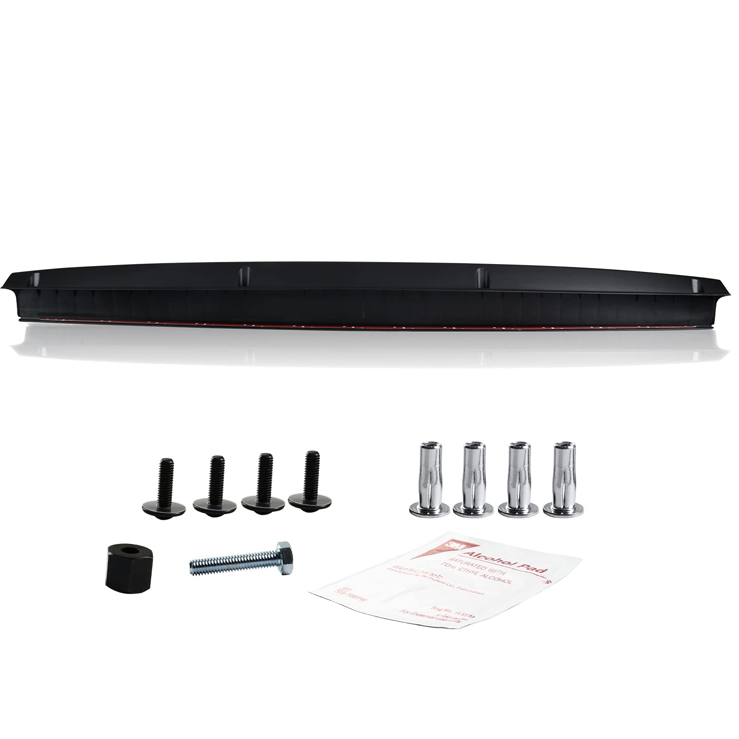 Black ABS Tailgate Molding Protector Spoiler Cover Spec-D Tuning Compatible with 2003-2009 Dodge Ram 2500 3500