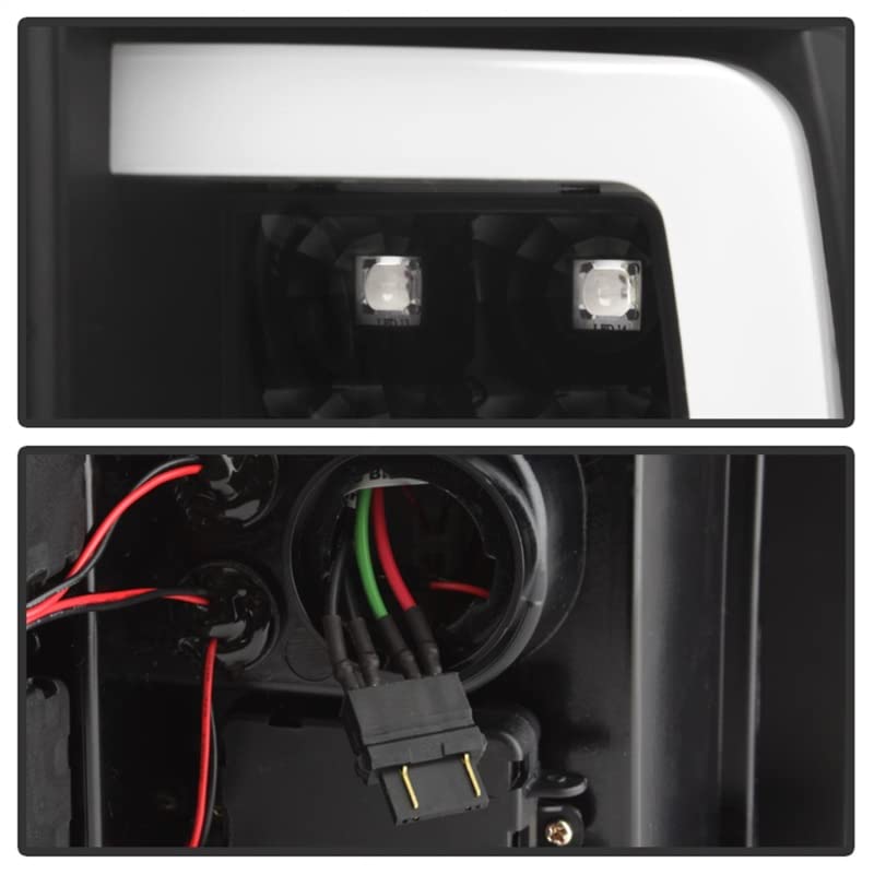 Spyder Auto 5084088 Spyder Chevy Silverado 07-13 (Does Not Fit 2010 Model With Dual Reverse Socket 921 Bulb) Version 3 Light Bar LED Tail Lights - Black