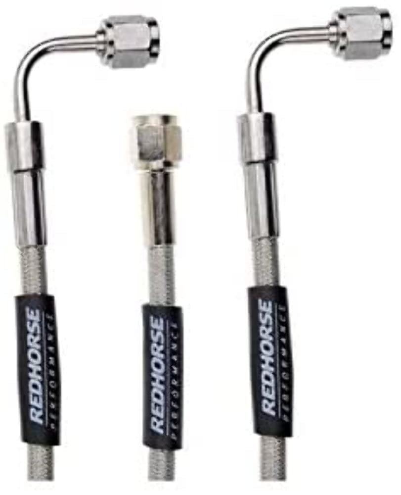 Performance Red Horse 3390-03-18 Straight -3 To 90 Degree -3 18" Pre -Assembled Brake Line